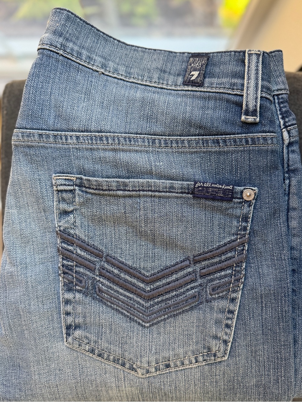 7 For All Mankind Original Bootcut Jeans 32 Low Rise Stretch Y2K